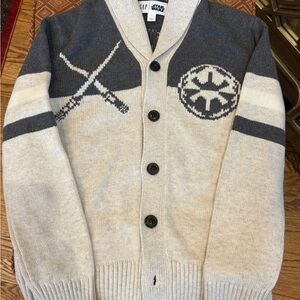 GAP Boy’s Gray and Cream Star Wars Cardigan
